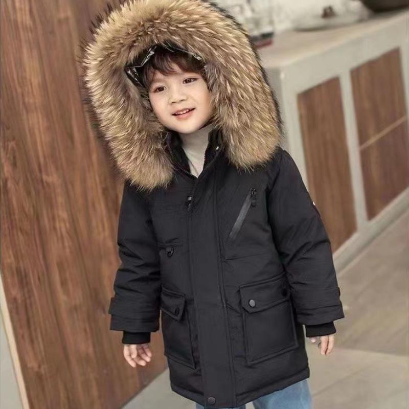 Winter Children's Clothing Boys Thick Warm Fashion Parka Jacket