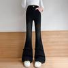 Girls' High Waist Raw Hem Tassel Denim Flare Pants - Autumn 2026 New Arrivals for Medium and Large Children