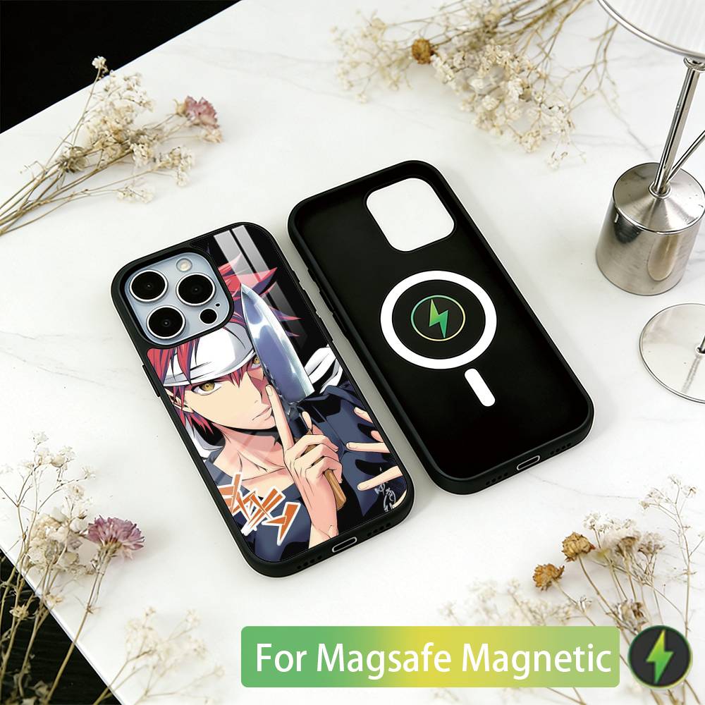 Food Wars_ Soma Yukihira Handyhülle Für iPhone17,16,15,14,13,12,11 Plus,Pro Magnetisch Für Magsafe Kabelloses Laden