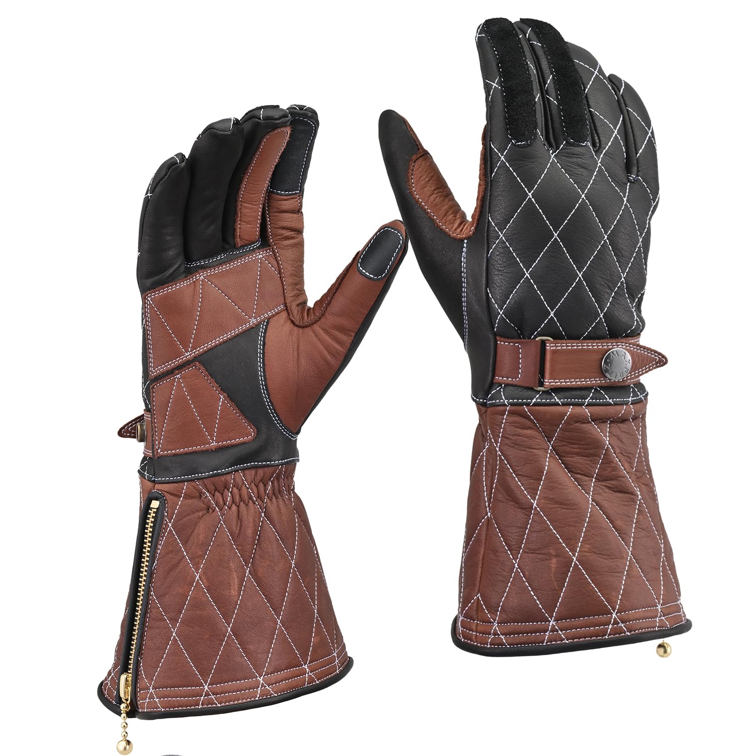 

MaxFritz Motorcycle Gloves for Smartphone KS Gauntlet Size XL Fall/Winter, MFA-2449, Windproof, Compatible, Gloves, Combi, Men s,