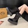 Small Hollow Breathable Fashion Muffin Thick-soled Short Boots Women's New Summer Thick-soled Heightening Cool Boots