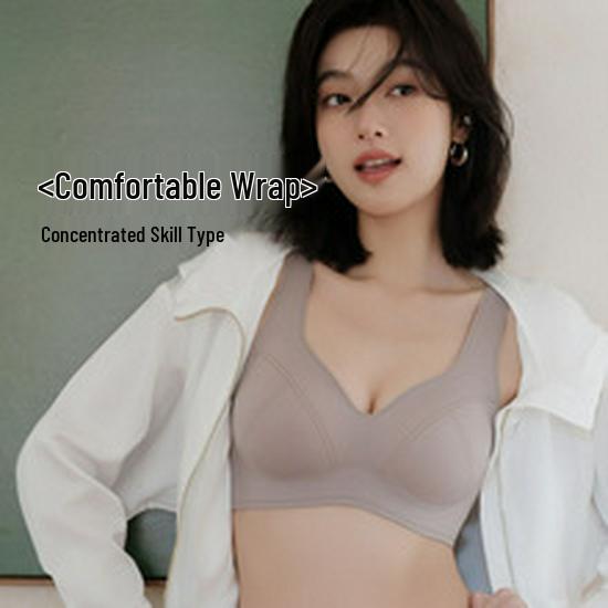 Cloud-Feel Women's Seamless Wireless Bra - Comfortable Medium-Thin Anti-Sag Vest Style with Fixed Cups