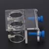 Transparent Acrylic Water Tube Soft Pipe Fixture for Fish Tank Aquarium(double Holes Fixture)