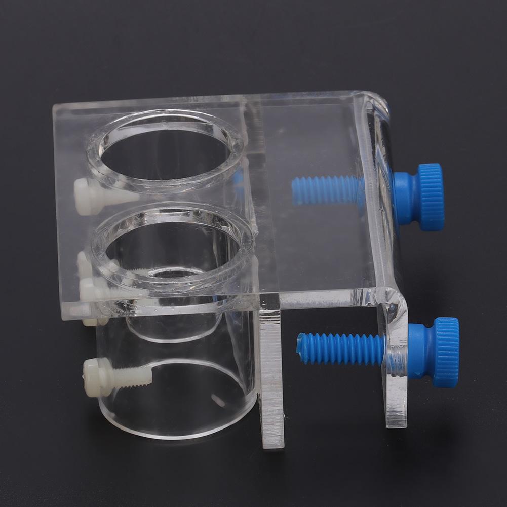 Transparent Acrylic Water Tube Soft Pipe Fixture for Fish Tank Aquarium(double Holes Fixture)