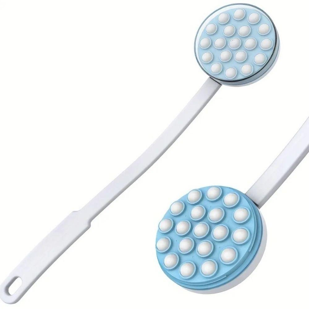 Long Handle Shower Massage Brush Handheld Roll-on Dispenser Back Scrubber  Back