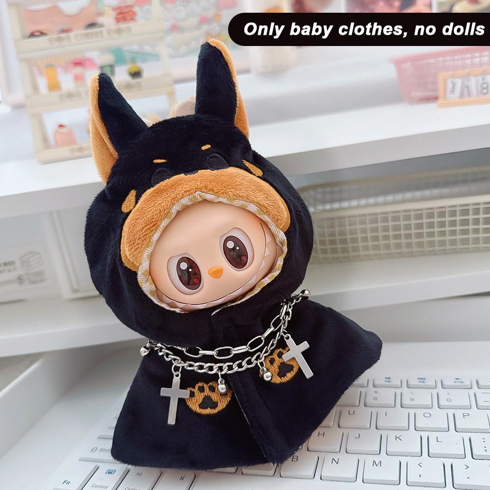 

Для 17см куклы Лабубу Одежда Модная одежда Плащ Одежда для куклы Подбор цвета Накидка Аксессуары для кукол Милое украшение Маленькая одежда 03