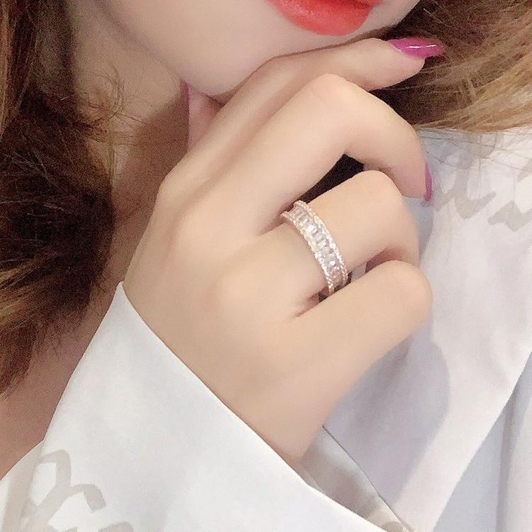 Elegant Minimalist Rainbow Open Ring For Women Adjustable Stylish Copper Fashion Accessory