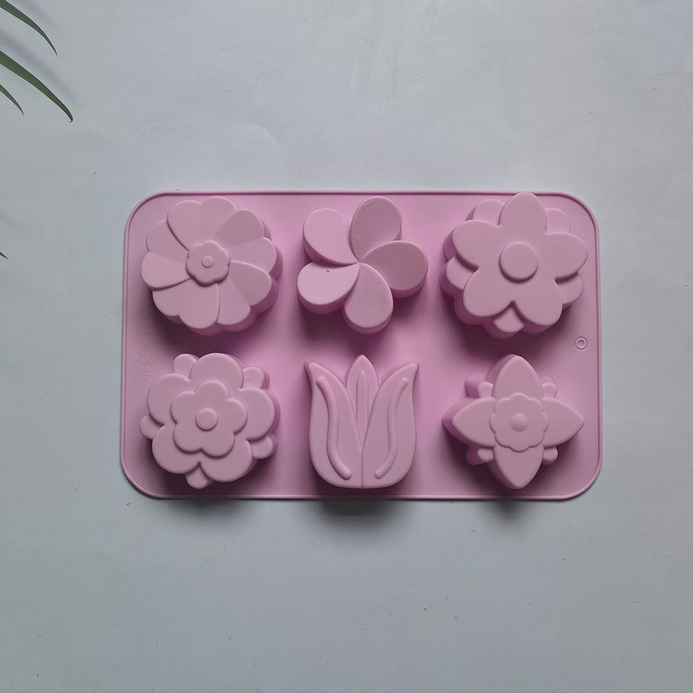Kinds Flower Silicone Molds Different Flower-shaped Baking Molds Suitable for Soap and Candle Making Cake Chocolate Mould