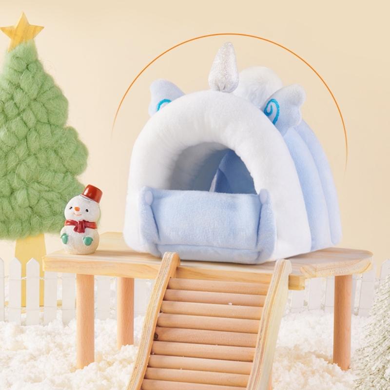 Hamster House Guinea Pigs Nest Small Animal Sleeping Bed Winter Warm Cotton Bed Soft Accessories for Rodents/Guinea Pigs