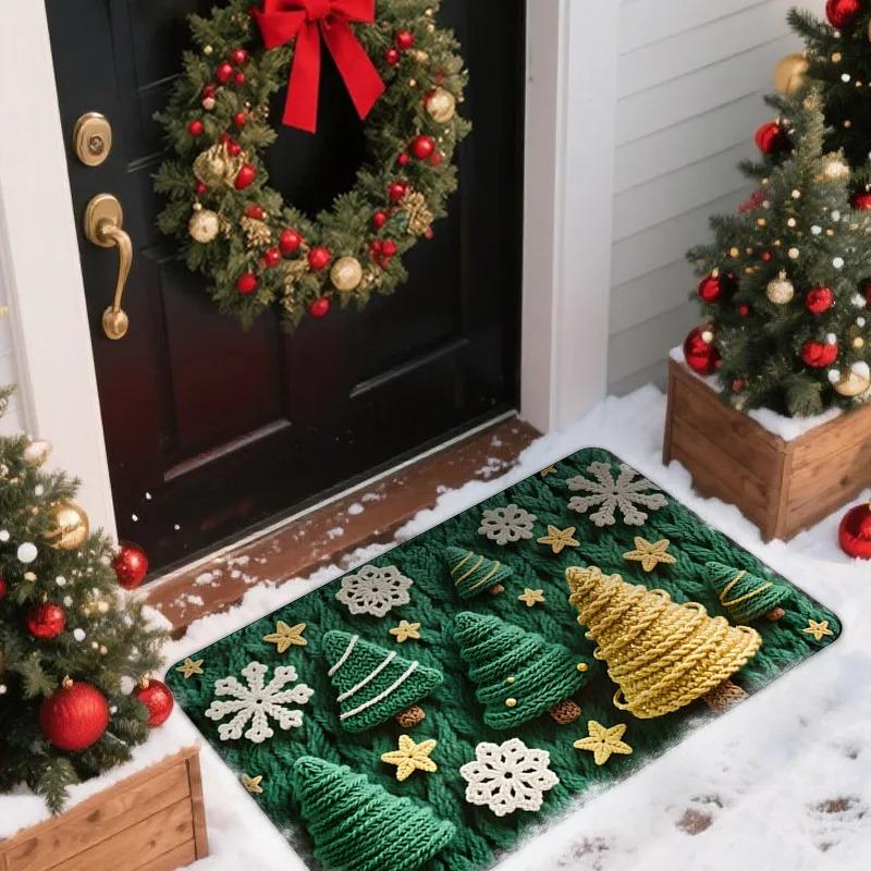 Christmas Door Mat Red Santa Claus Outdoor and indoor Gingerbread Man Carpet New Year 2026 Merry Christmas Home Decor Foot Mat