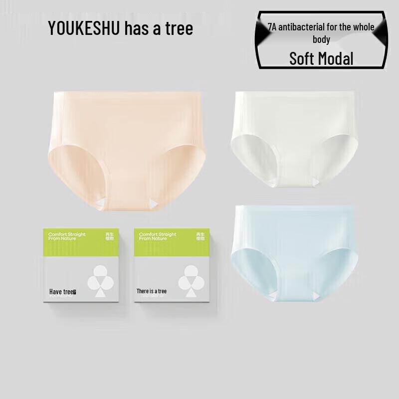 YouKeShu Women's 7A Antibacterial High-Waist Modal Briefs