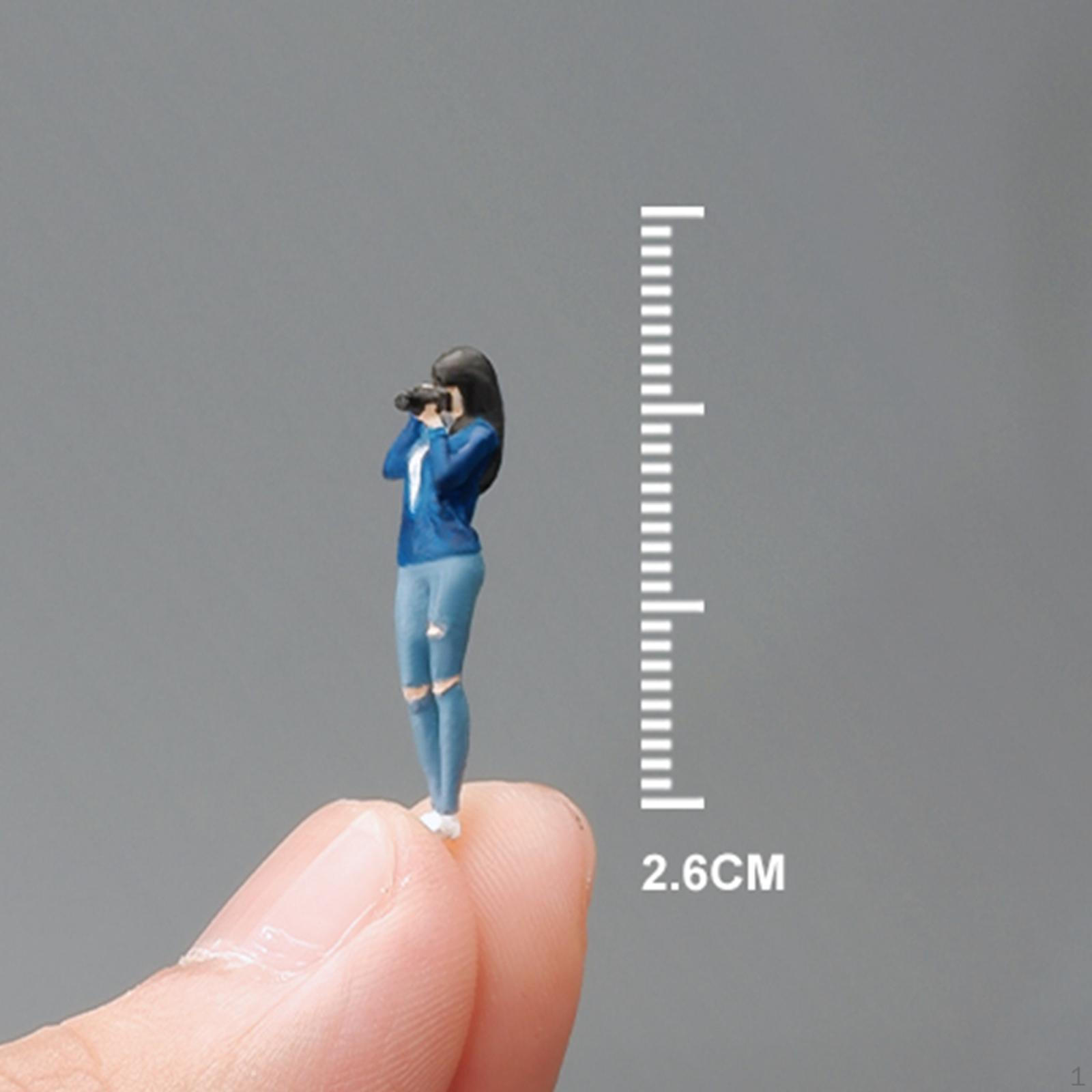 Diorama Figure Street People Model Handpainted Realistic Miniature Scene Character Female