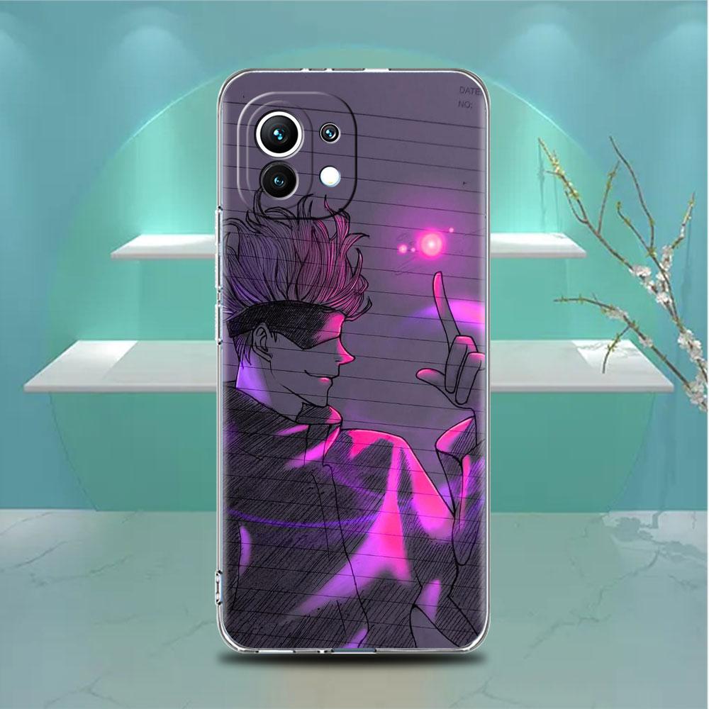 Przezroczyste Etui Do Xiaomi Mi Poco X3 NFC M3 Pro F3 F1 11 Lite 12 Note 10 11T 9T Przezroczysta Osłona Telefonu Jujutsu Kaisen