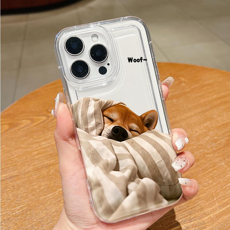

Shiba Inu Puppy Transparent Phone Case For iPhone 16 17 Pro Max 14 15 13 Pro 12 11 XR XS Max 7 8 Plus SE2 17 Air 16E Soft Cover iPhone 11 Pro Max