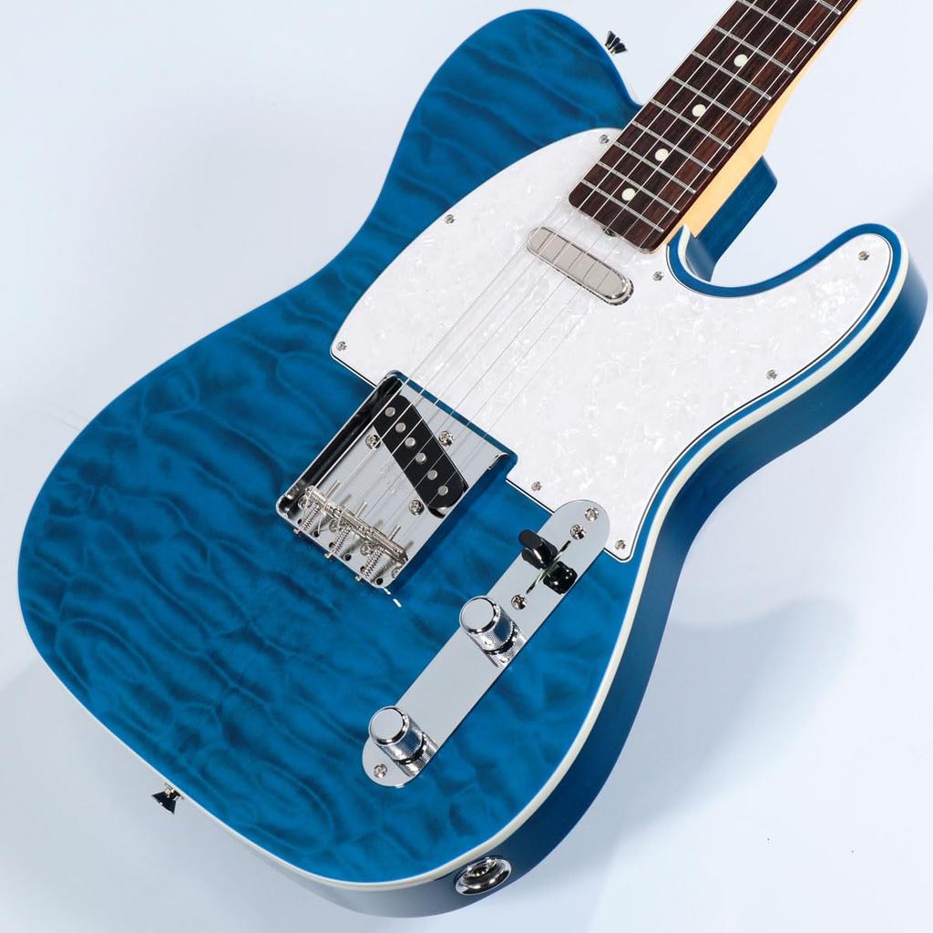 Fender /ISHIBASHI FSR MIJ Traditional 60s Custom Telecaster Quilted Maple Top Ash Back Translucent Blue