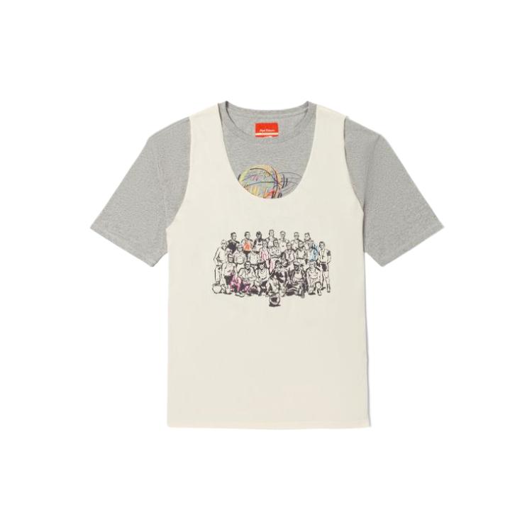 

Vans X Nigel Cabourn Collaboration Tee SS American Vintage Casual Comfortable Soft Versatile Short Sleeve T-Shirt Unisex Tops Beige VN0A7SRSCB6 XL