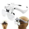1.2X 1.8X 2.5X 3.5X 4.5X Double Eye Led Lamp Magnifier Spectacles Glasses Magnifier Loupe Watch Jewellery Measurement Glasses
