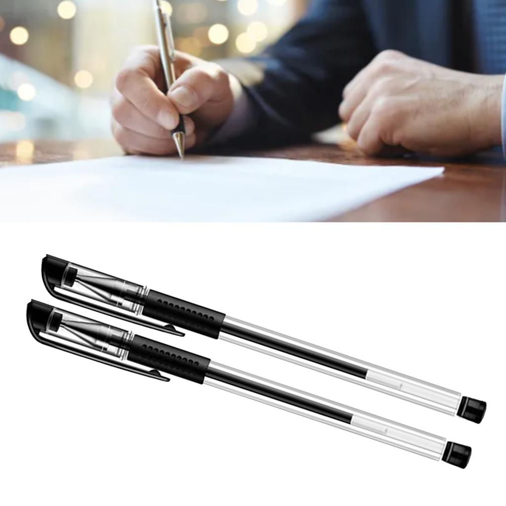 2Pcs Ballpoint Pen Black 0.5mm Ballpoint Pen Ink Writing Ballpoint Pen for Office School 0.5mm