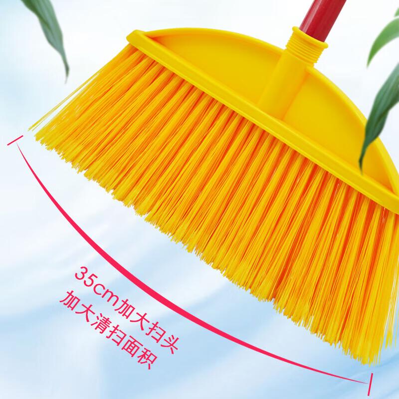 SLOYU Plastic Broom with Wooden Handle