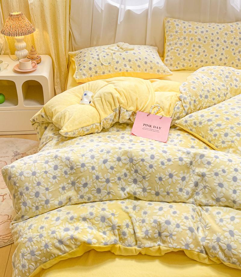 Thicken Winter Super Warm Duvet Cover for Double Bed 3D Carving Milk Velvet Comforter Cover Queen Funda Nordica Cama 150