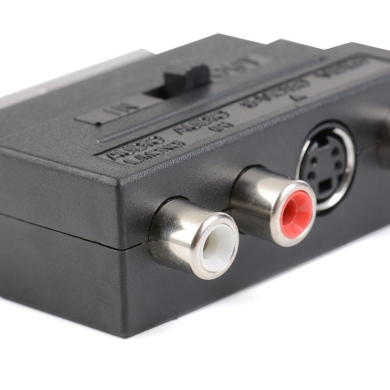21 Pin RGB Scart To 3 RCA S-Video AV TV Adapter Composite Video Left Right Audio Converter Connect Television Projector Cable