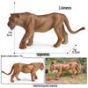Wild Safari Animal Figurines: Giraffe, Elephant, Rhinoceros, Brown Bear, Tiger, Lion, Leopard, Hippopotamus - Solid Cognitive Toys