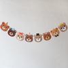 Brown Bear Birthday Letter Pull Flag Party Decoration banner layout 1 set 1 piece