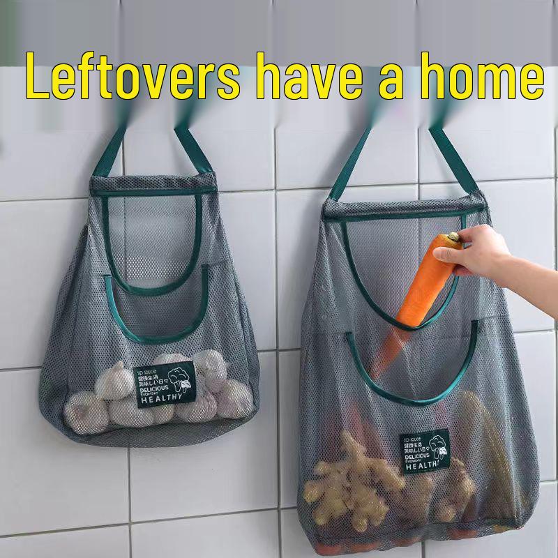 Multi-Functional Hanging Kitchen Storage Bag for Fruits, Vegetables, and Garlic
