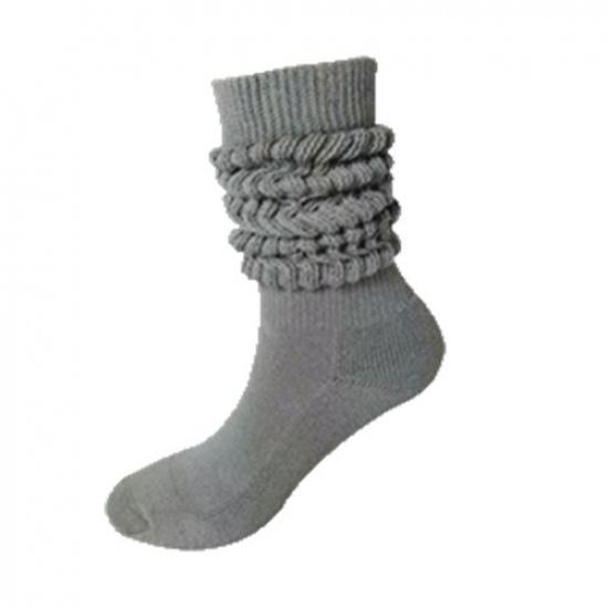 Slouch Socks Cotton Scrunch Knee High Extra Long and Heavy Socks Casual Solid^