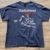 Men's Summer Vintage Radiohead T-Shirt Cotton and Breathable Tee Men's Round Neck Streetwear Oversized Short Sleeve
