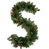 Christmas LED Rattan Garland Decorative Green Christmas Garland Artificial Xmas Tree Rattan Banner Decoration Wreath Ornaments