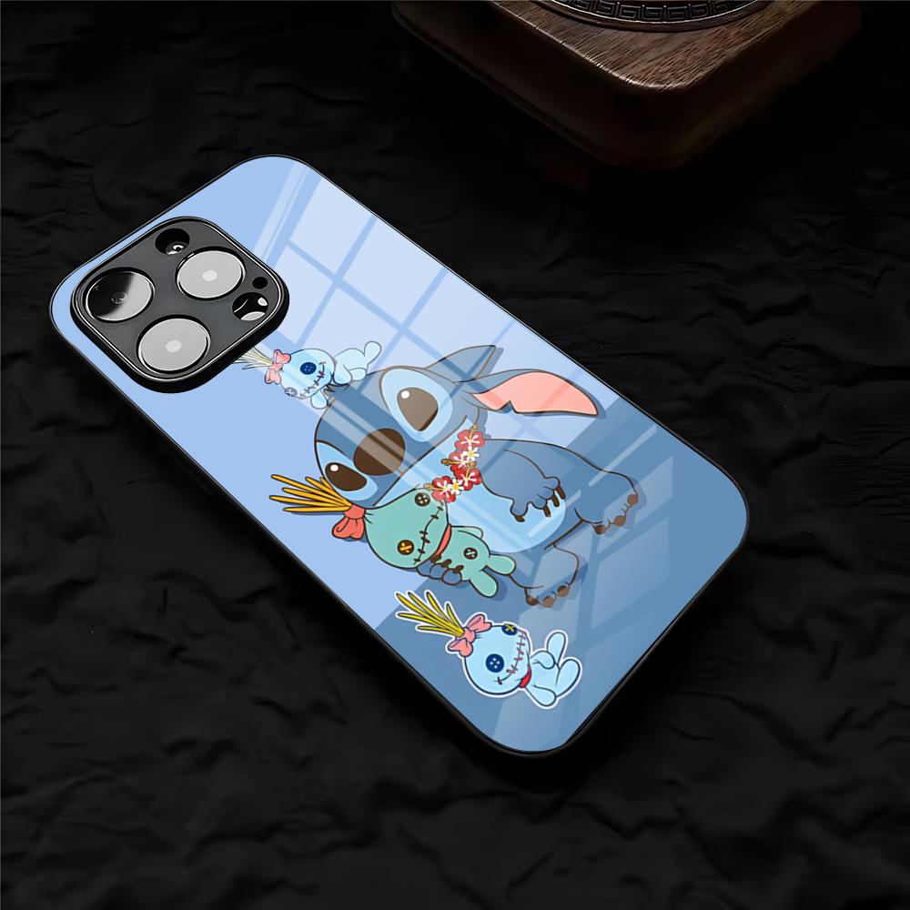 

Cute StitchES-S-S Phone Case For IPhone 17 Pro Max 16 15 14 Pro Max 13 11 X Xs Xr 8 7Plus Glass Cover iPhone17 Pro Max