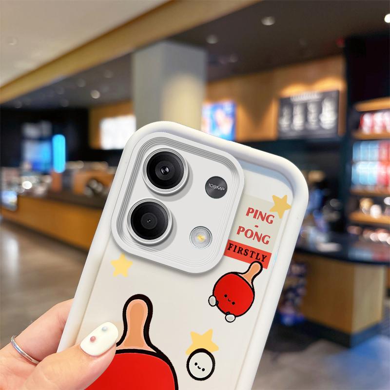 Cartoon Table Tennis TPU Phone Case for Redmi Note 13 12 Pro Plus 5G Note 13 12 11 10 9 Pro 12C 14C 10C 9C A2 A1 Dustproof Cover
