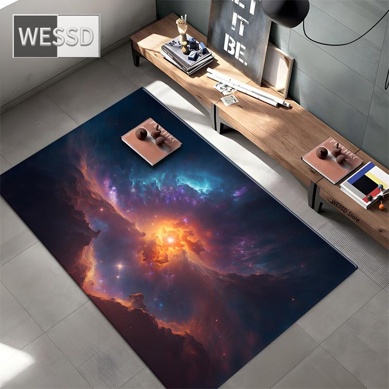 3D-tepper til barneroms universet teppe planet svart hull ytre rom teppe for gutter tilpasset teppe badematte 3D