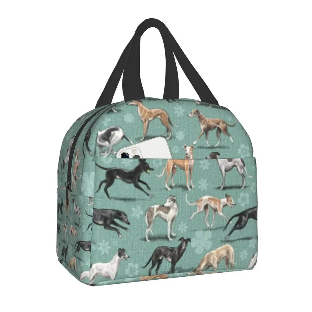 Chihuahuas Valentines Thermal Insulated Lunch Bags Women Cute Dog Puppy Portable Lunch Tote for Work School Travel Food Box