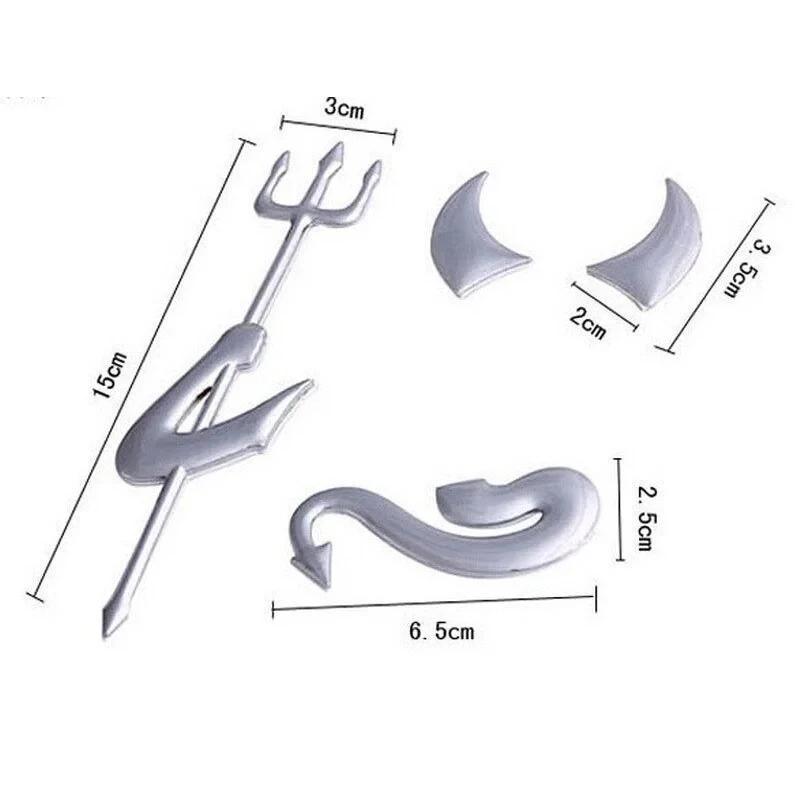 

1 шт. Автомобильная наклейка, забавная мода, 3D, маленький дьявол, демон, стиль, универсальная автомобильная эмблема, логотип, наклейки из ПВХ, украшения, аксессуары для самостоятельного изготовления серебряный