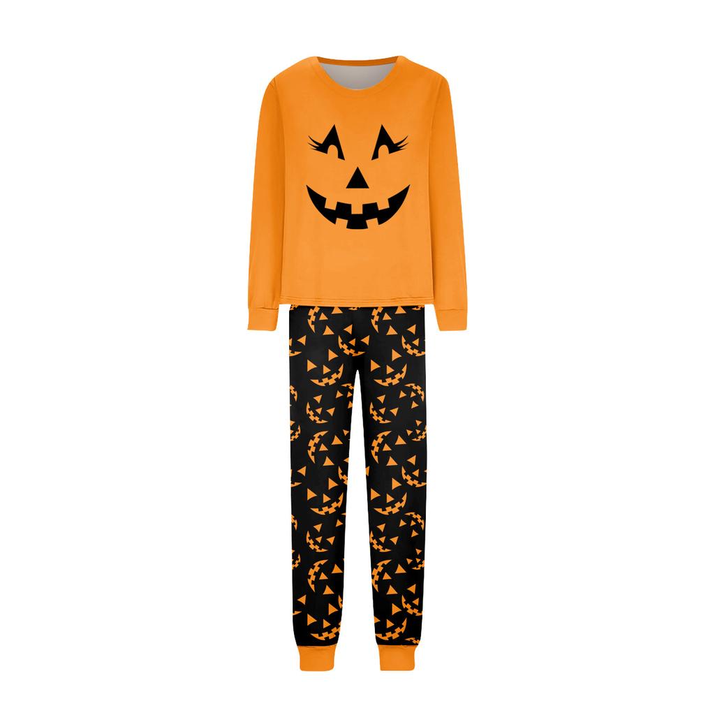 Print Cute Family Set Pajamas, Home Clothes, Family Set Long Sleeve Top Pants Set