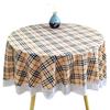 Round Tablecloth Pvc Waterproof Oilproof Dustproof For Home Kitchen Dinner Party Use