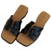 One-word wear square head sandals wedge heel new French beautiful skirt with 2025 platform slippers women's summer vacation