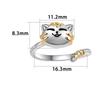 Durable Adjustable Fidget Spinner Rings Cute Cartoon Gold Silver Cat Kitten Rings Animal Open Rotate Freely Ring Girlfriends