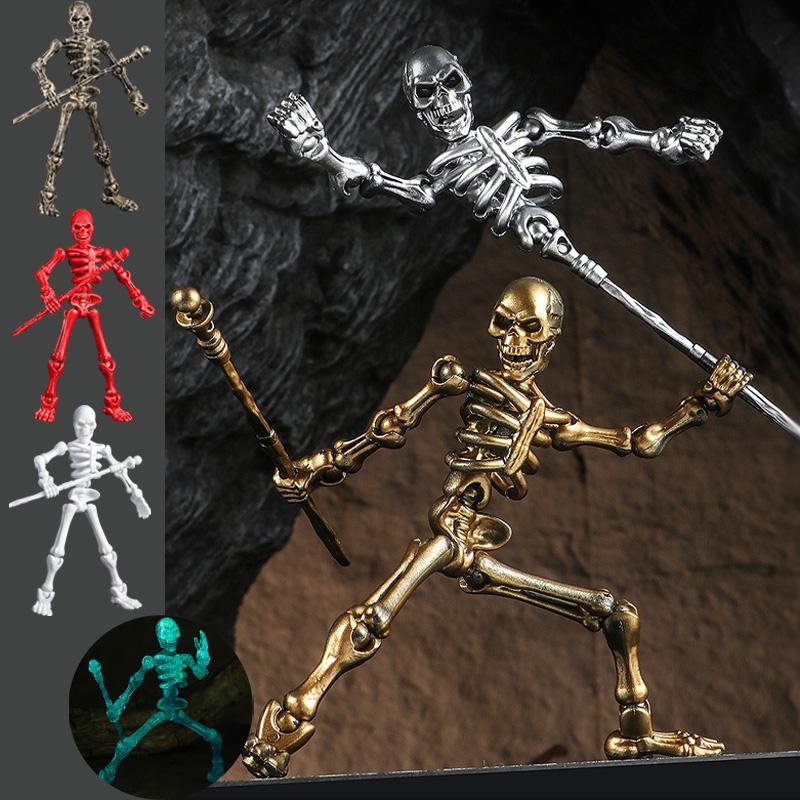 Magnetic Three-Dimensional Skull Model Assembly Toy Multi-Articulable Skull And Bone Puppet Decoration Action Figures Anime Game