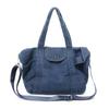 Large capacity literary handbag women's fashion commuter travel bag short-haul luggage bag light canvas denim shoulder bag