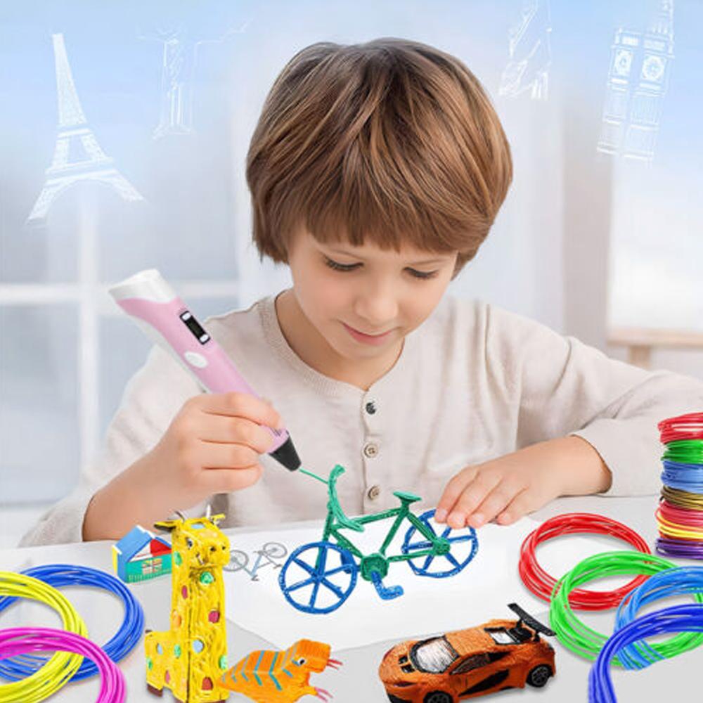 5M PLA Filament X 20 Colors 3D Printing Pen Set Doodle Printer Drawing Gift For Kids - Blue