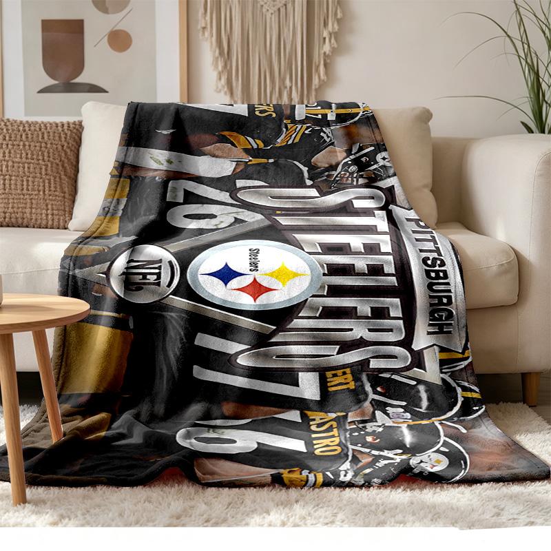 Pittsburgh Steelers Soft and comfortable flannel Suitable for sofas living rooms outdoor camping travel and also makes a great anniversary gift