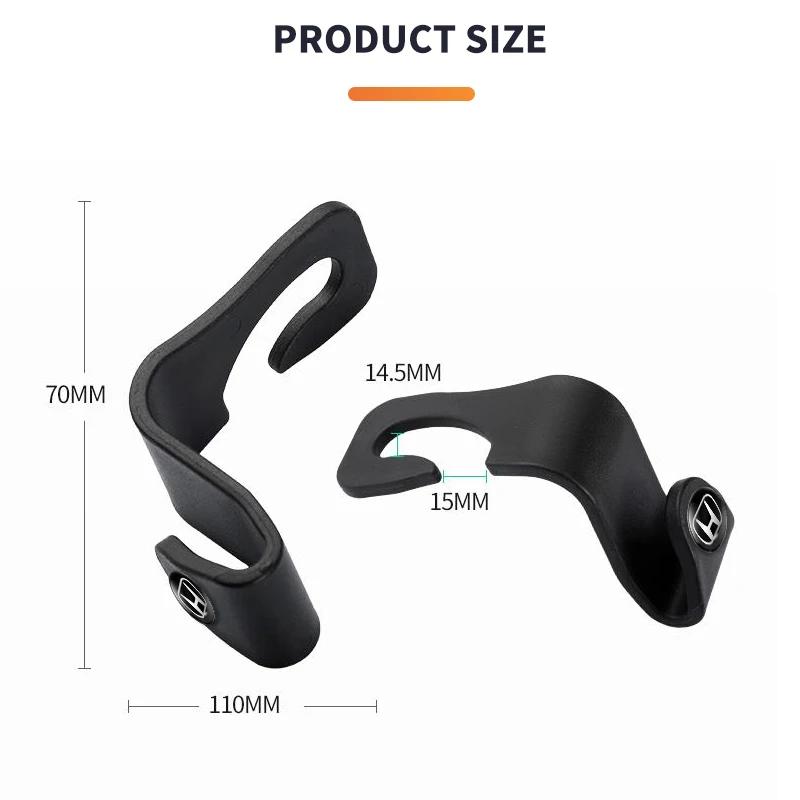 Car Seat Headrest Hooks Auto Back Seat Organizer Hangers For Honda Civci FIT NM44 CRV Accord Jazz HRV Dio Stepwgn Prelude Insight