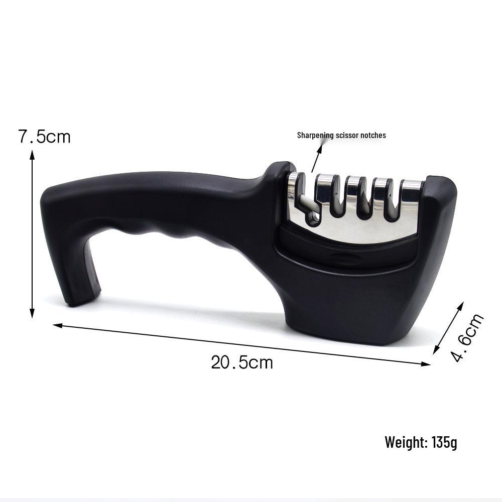 Four-Stage Handheld Knife and Scissor Sharpener - Kitchen Gadget
