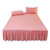 Ruffled Bed Skirt King Size Bed Skirt with Platform Queen Size Wrinkle-Free Fade Resistant Bed Skirt for Bedroom Hotel Women Men