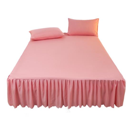 Ruffled Bed Skirt King Size Bed Skirt with Platform Queen Size Wrinkle-Free Fade Resistant Bed Skirt for Bedroom Hotel Women Men