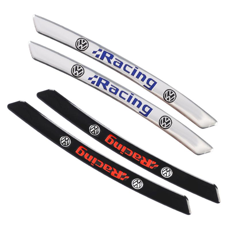 Für VOLKSWAGEN VW 4 Stück Aluminiumlegierung Auto Radnaben-Aufkleber Für Volkswagen GTI R-Line R Polo T5 Golf Passat Scirocco Jetta Bee