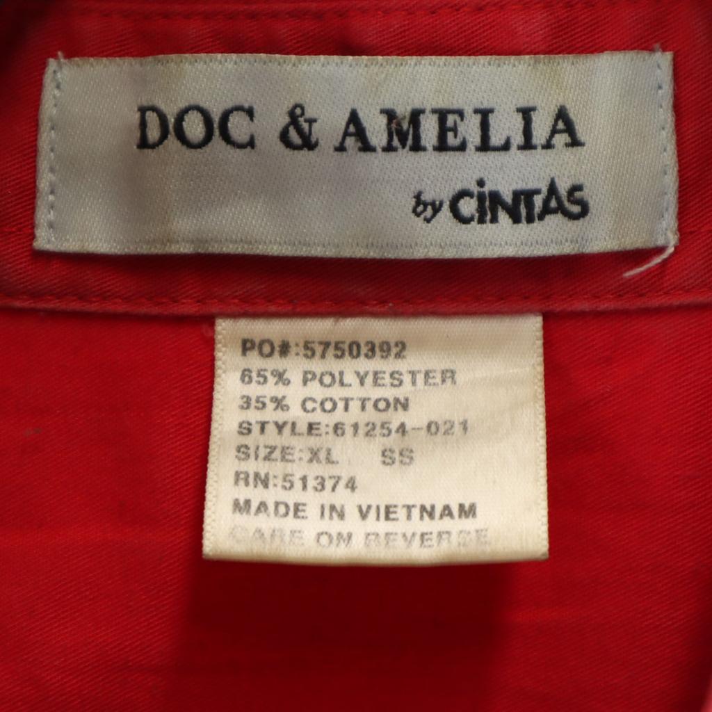 DOC&AMELIA Five-quarter Sleeve Button Down Work Shirt XL Navy Corporate Men's Used